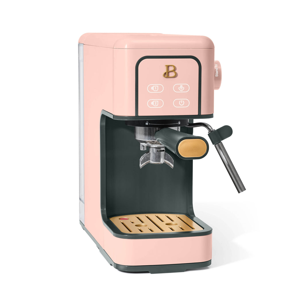 Beautiful by Drew Barrymore Slim Espresso Machine, 20-Bar Pressure, Black Sesame