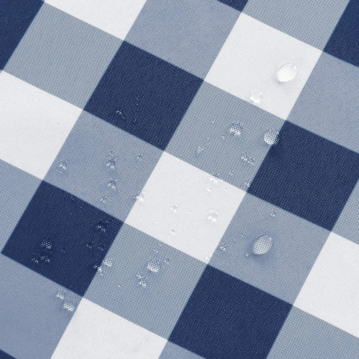 Hiasan Checkered Round Tablecloth 60 Inch - Waterproof Stain and Wrinkle Resistant Washable Fabric Table Cloth for Dining Room Party Outdoor Picnic, Black and White