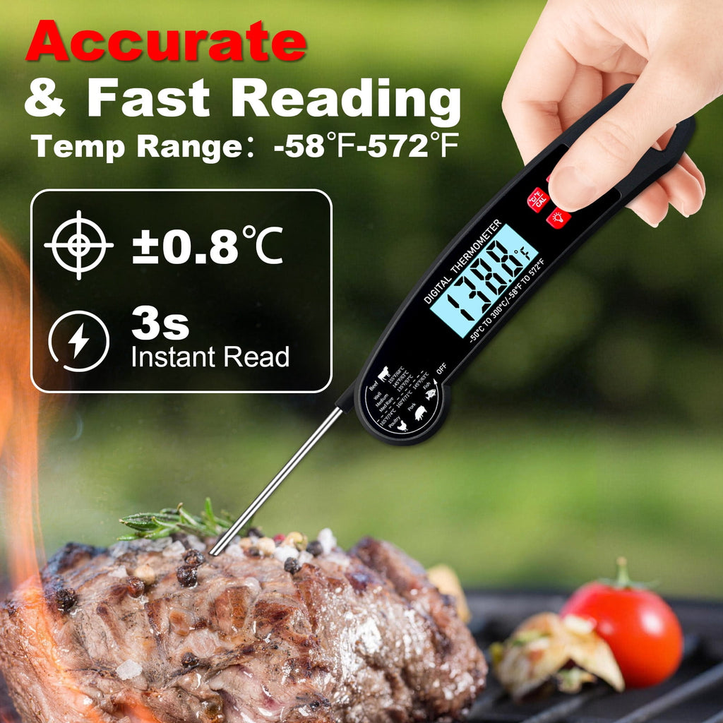 AGCAN Digital Meat Thermometer Instant Read Food Thermometers for BBQ Grilling Cooking