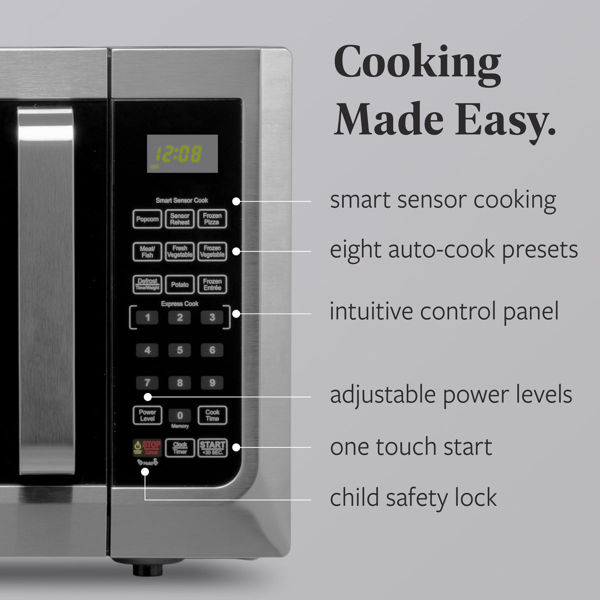 Farberware 1.1 cu ft Microwave Oven, 1000W Professional Countertop Microwave Oven, Stainless Steel
