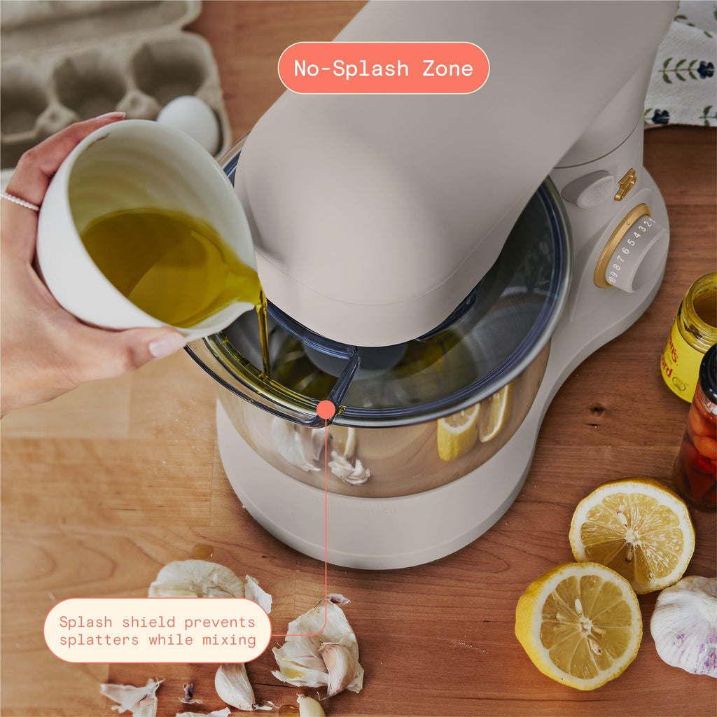 Beautiful 3.5 Qt Stand Mixer with Flat Beater, Dough Hook, Balloon Whisk, Chocolate by Drew Barrymore