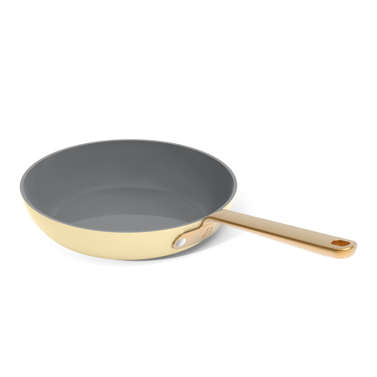 Beautiful 12-Piece Cookware Set, Pots and Pans with Strainer Lids and EverGood Ceramic Nonstick Coating, White Icing by Drew Barrymore