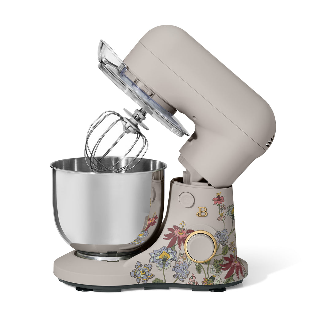 Beautiful 3.5 Qt Stand Mixer with Flat Beater, Dough Hook, Balloon Whisk, Chocolate by Drew Barrymore