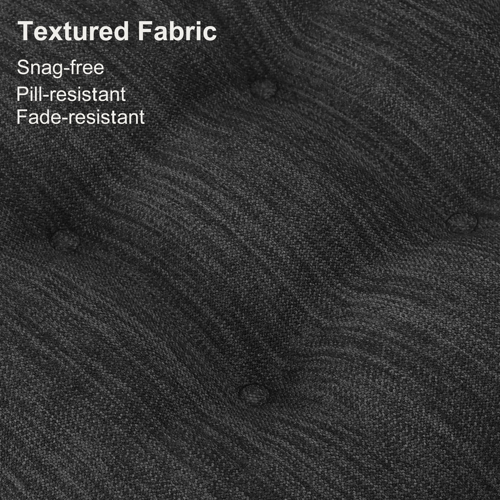 Baibu Dining Chair Cushions Set of 4, Dual Layer Memory Foam Seat Pads with Non-Slip Bottom and Ties, 16.5 x 16.5 x 3.5 inches, Black