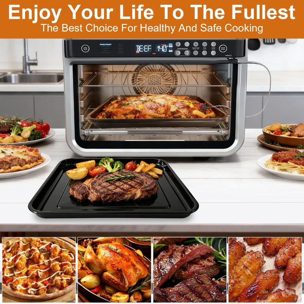 GCQ Air Fryer Replacement Parts for Ninja Foodi SP101 SP100 Digital Countertop Oven, Air Fryer Grill Pan Plate Crisper Plate Accessories Tray Basket