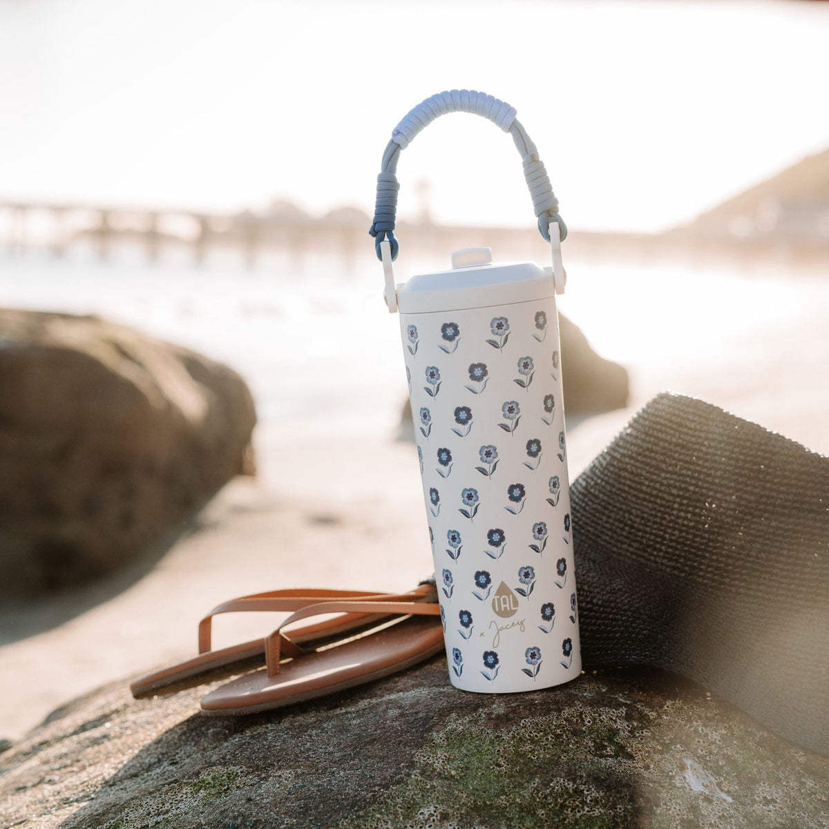 Jacey Duprie x TAL Hudson 24oz Stainless Steel Water Bottle with Paracord Handle, Jardin