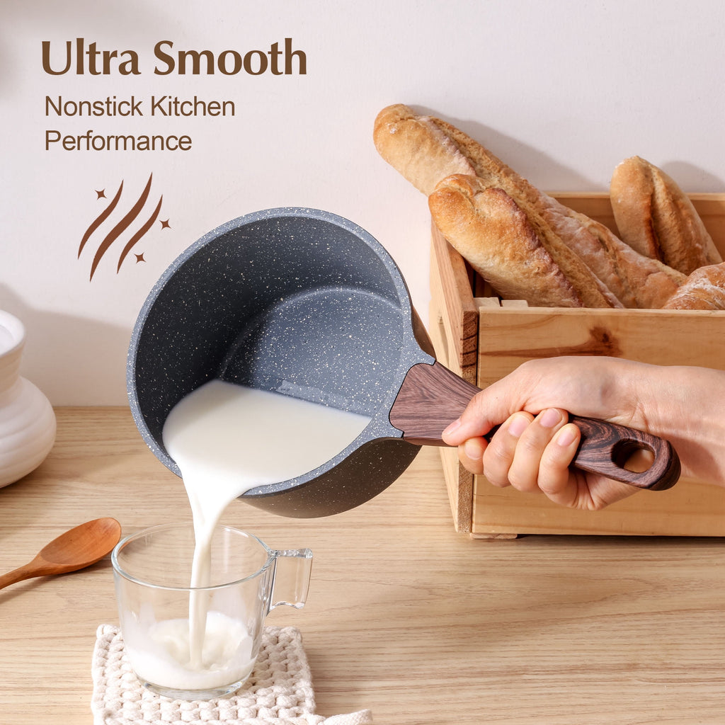SENSARTE Ceramic Nonstick Pots and Pans Set, 10Pcs Healthy Non Stick Cookware Set with Pots Protectors, Induction Kitchen Cookware Sets, Dishwasher Safe White