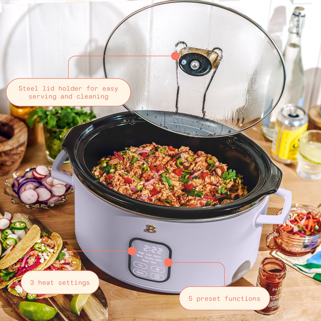 Beautiful 6 Qt Programmable Slow Cooker, Thyme Green by Drew Barrymore