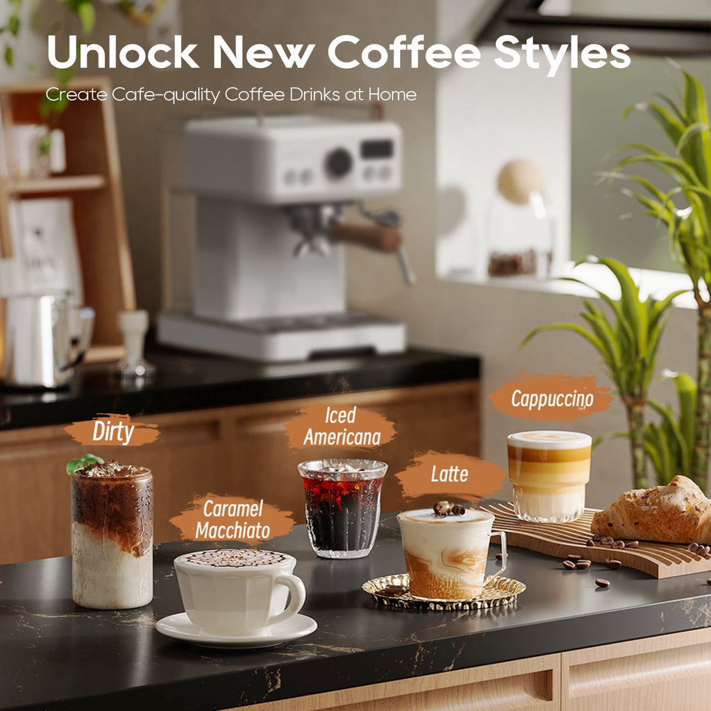 HiBREW H10PLUS 20Bar Espresso Coffee Machine with Adjustable Temperature & Steam