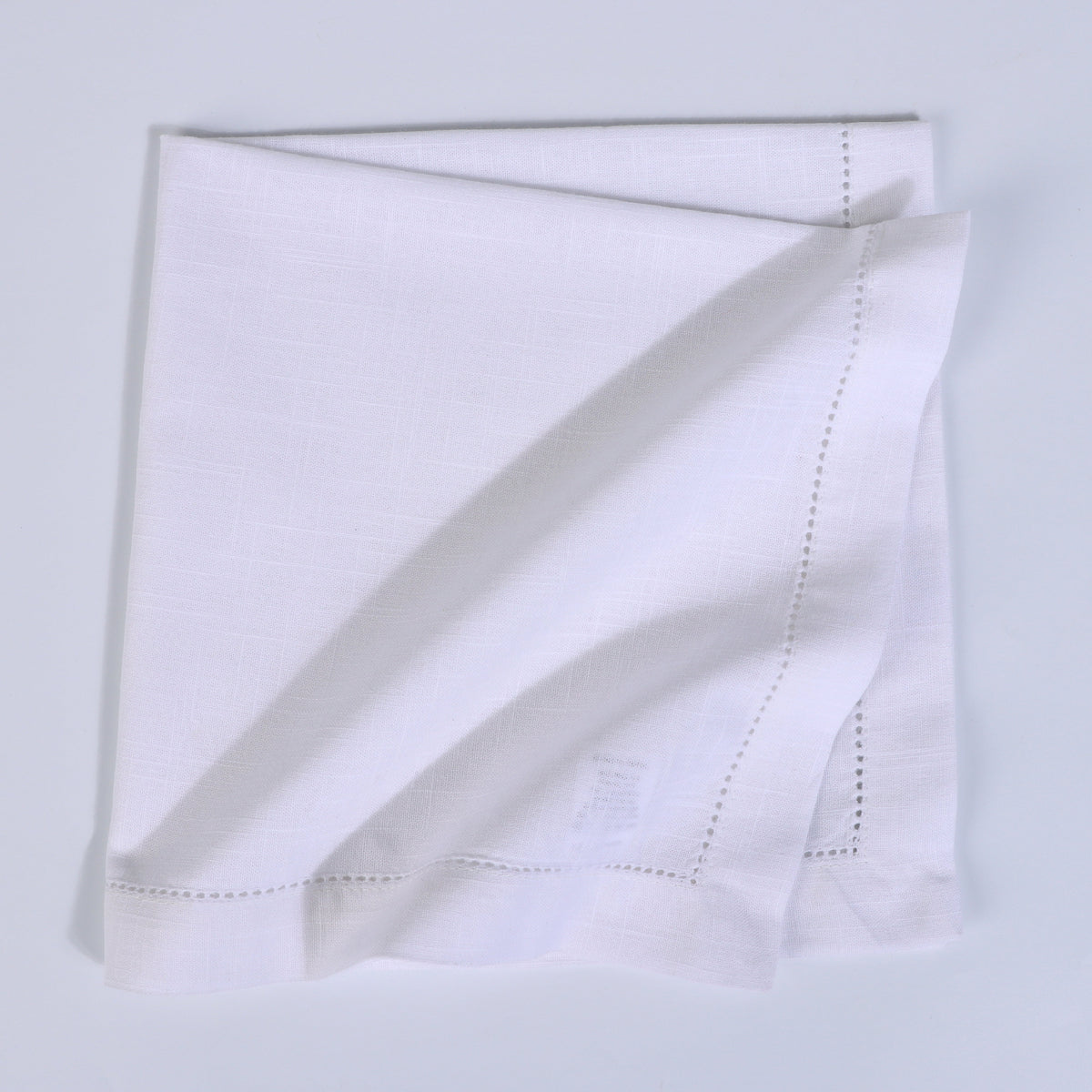 FINGERCRAFT Table Napkins, Cotton Cloth Napkin, Picot Edge, 20-inch, 12 Pack, Ivory