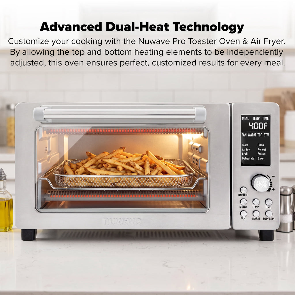 Nuwave Pro Toaster Oven & Air Fryer, 1800W Oven & Air Fryer Combo, Convection Toaster Oven
