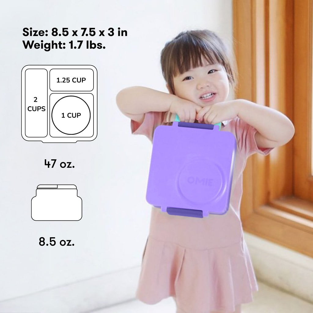 OmieBox Bento Box for Kids - Insulated Bento Lunch Box with Leak Proof Thermos Food Jar - Blue Sky by OmieLife