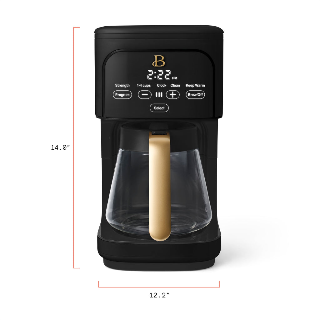 Beautiful by Drew Barrymore 12-Cup Programmable Coffee Maker, White Icing