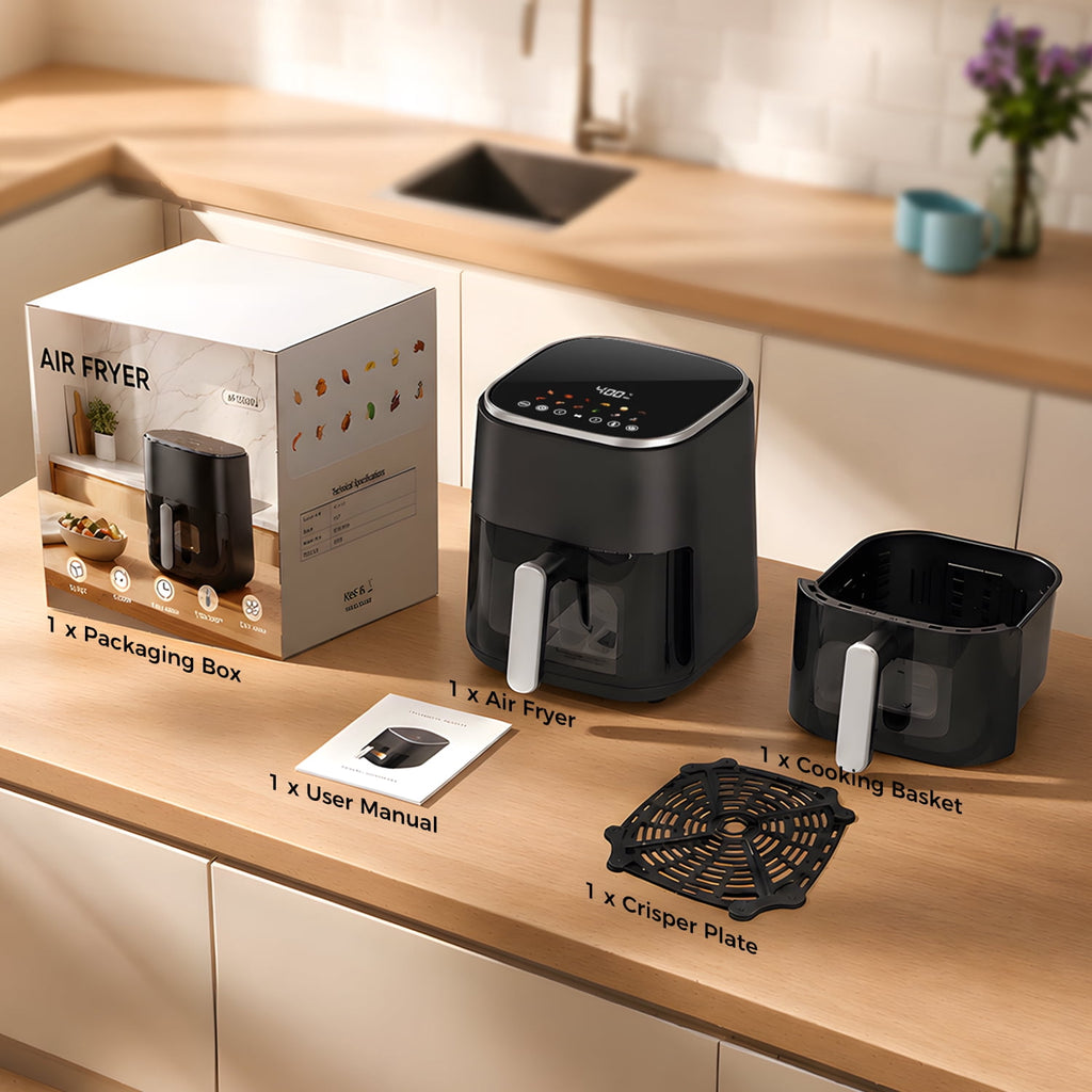 DAIVOS 5QT Air Fryer with Viewing Window, 12 Cooking Presets, 1500W Fast , Even Cooking
