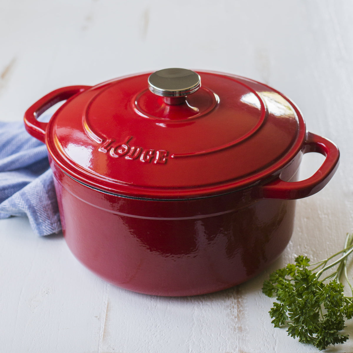 Lodge Cast Iron 5.5qt Indigo Enameled Dutch Oven