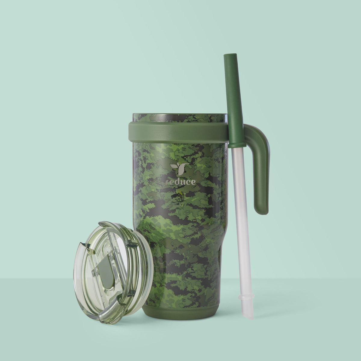 Reduce Coldee Kids Insulated Tumbler with Straw, 18oz Stainless Steel Spill-Proof Cup with Handle, Smiles