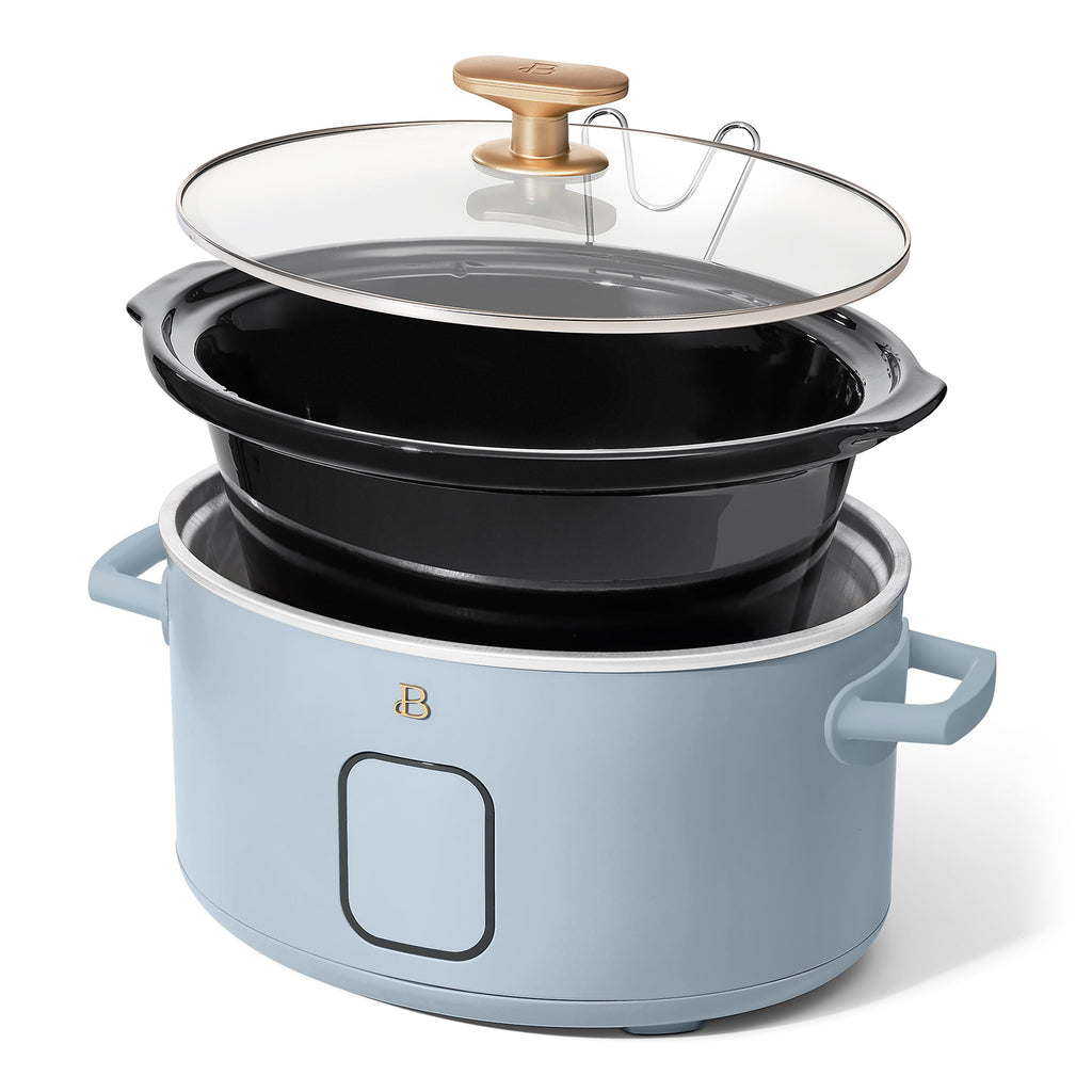 Beautiful 6 Qt Programmable Slow Cooker, Thyme Green by Drew Barrymore