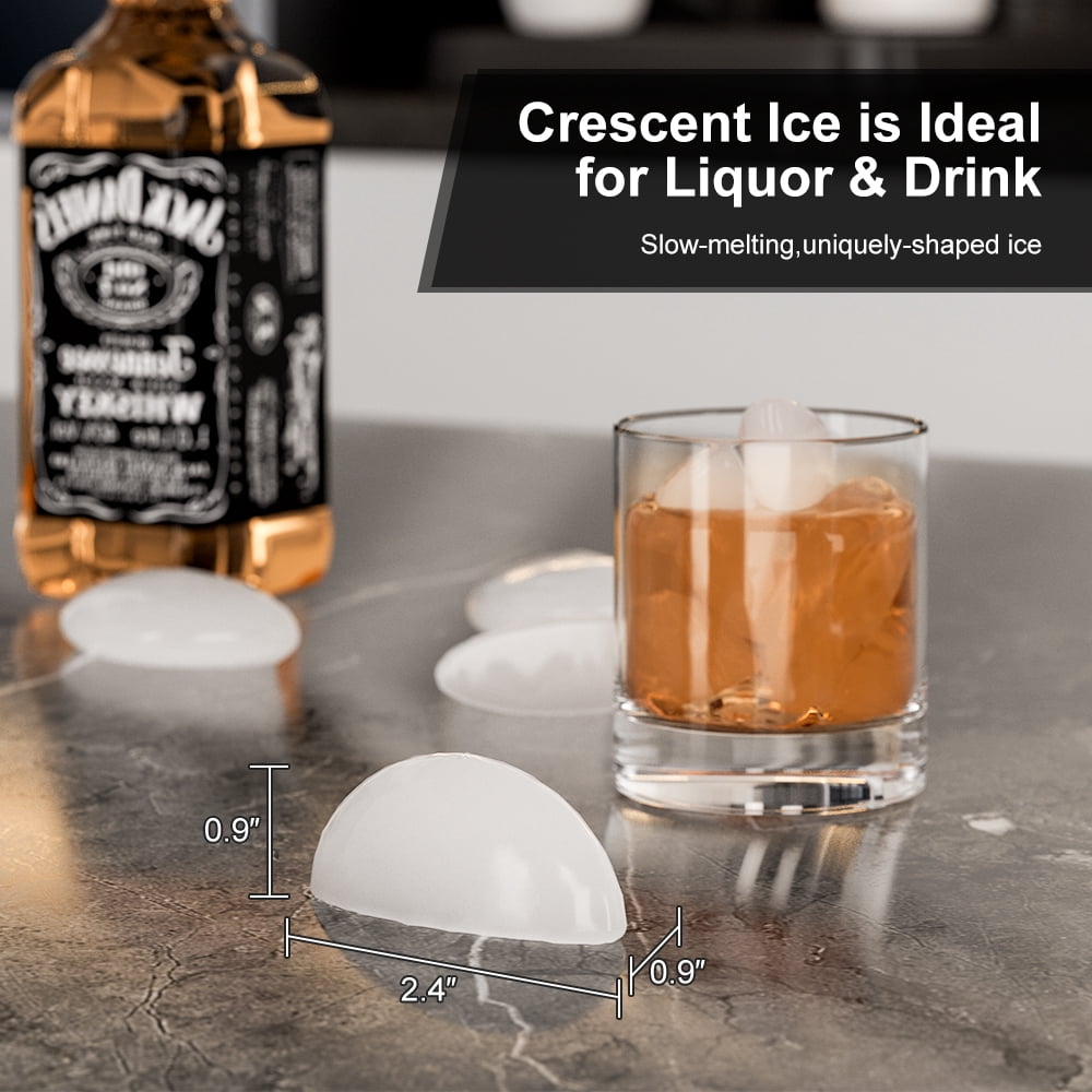 OUTBID 15" Under Counter Ice Maker Drainless, 25 lbs/24H Crescent Ice Machine with 22 lbs Storagefor Home Bar Kitchen Commercial, ETL