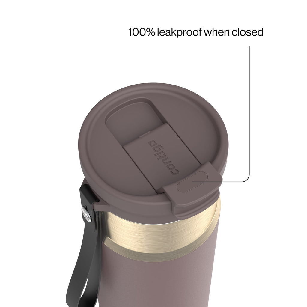 Contigo 24oz DualSip Insulated Stainless Steel Water Bottle with Built-In Straw and Drink Opening, Abyss Blue/Silver