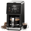 AIRMSEN 2 in 1 Coffee Maker with Grinder, 5-Cup Grind and Brew Coffee Pot, Programmable Coffee Machine, 3 Grind Settings, Up to 4-Hour Keep Warm & 24-Hour Delay Brew