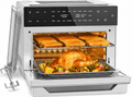 Aeitto 32QT Extra Large Air Fryer, 19-In-1 Air Fryer Toaster Oven Combo with Rotisserie and Dehydrator, Digital Convection Oven Countertop Airfryer Fit 13" Pizza, 1800w