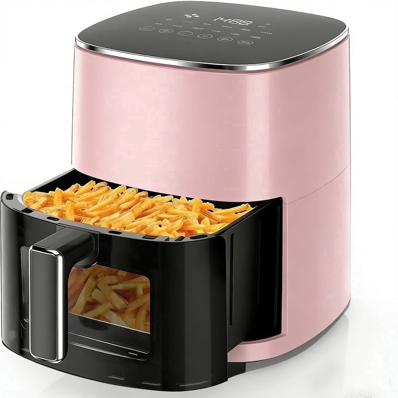 Air Fryer, 6-Quart Smart Air Fryer, 12-in-1 Functions - Air Fry, Roast, Reheat, Dehydrate, Bake, Steam, and More, 400Â°F Max Temperature, Grey