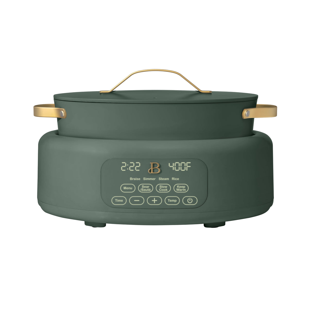 Beautiful 10 in 1, 6 Qt Electric Multi-Cooker, Thyme Green by Drew Barrymore