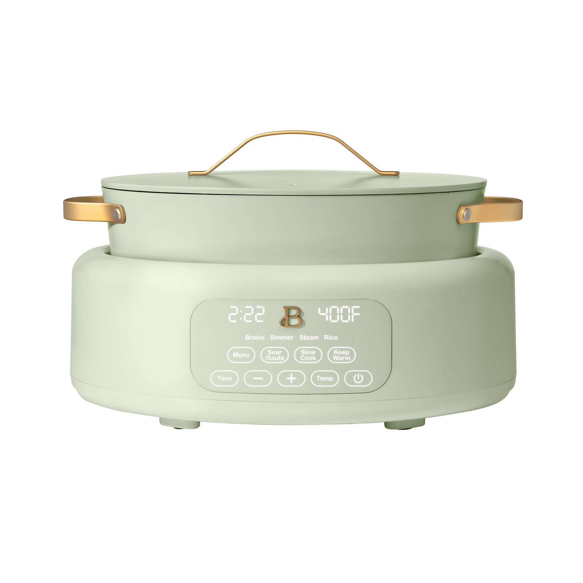 Beautiful 10 in 1, 6 Qt Electric Multi-Cooker, Thyme Green by Drew Barrymore