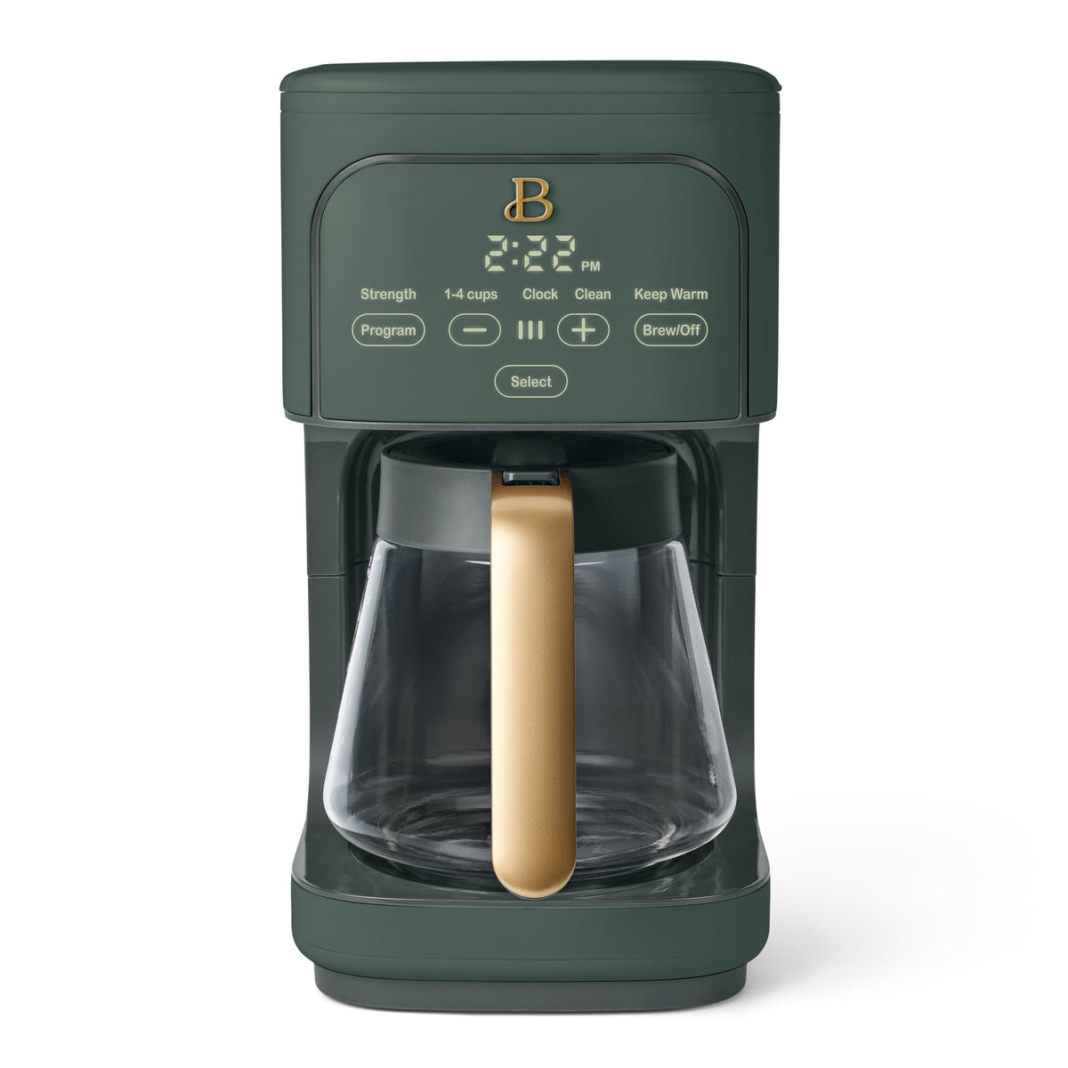 Beautiful by Drew Barrymore 12-Cup Programmable Coffee Maker, White Icing