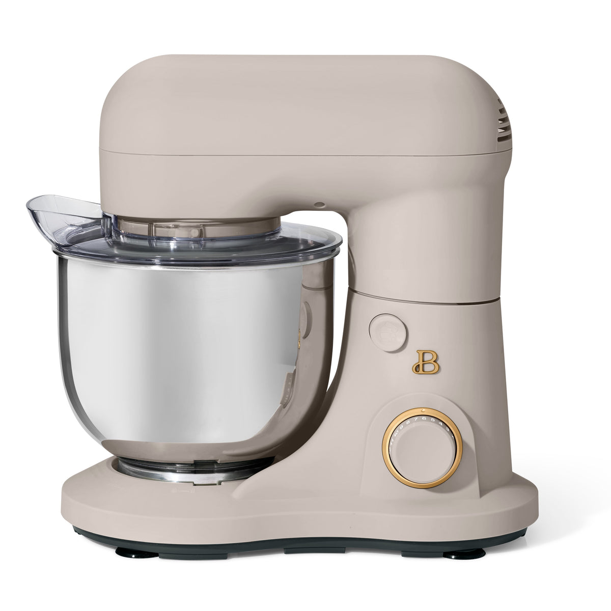 Beautiful 3.5 Qt Stand Mixer with Flat Beater, Dough Hook, Balloon Whisk, Chocolate by Drew Barrymore
