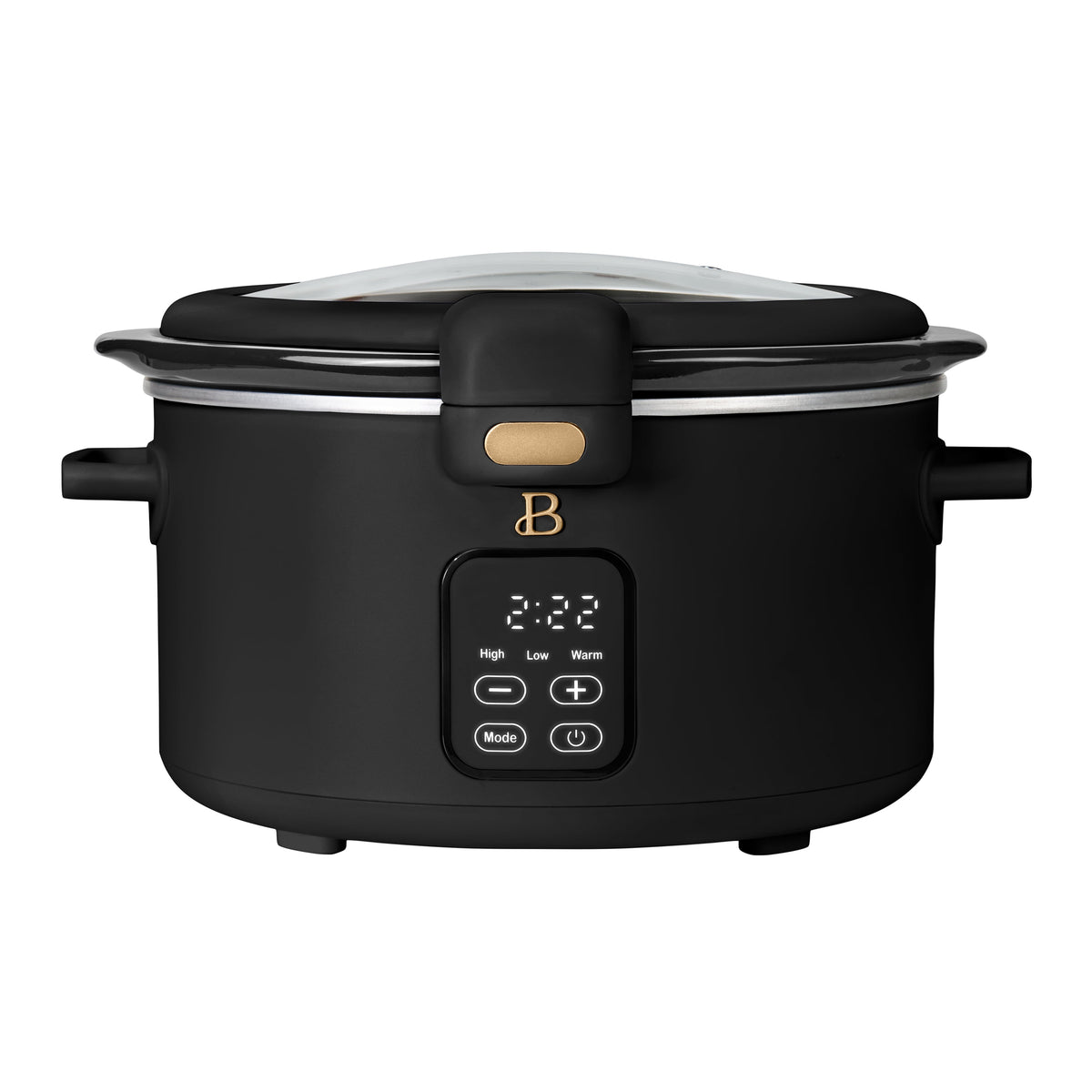 Beautiful 4 Qt Digital Slow Cooker with Hinged Locking Lid, Thyme Green by Drew Barrymore