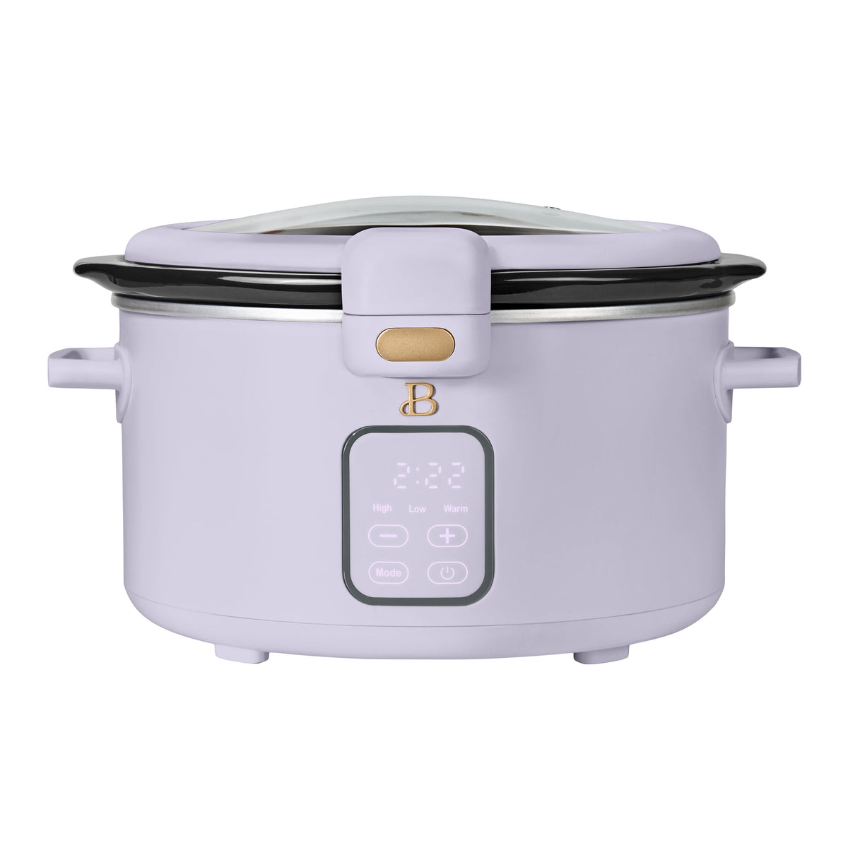 Beautiful 4 Qt Digital Slow Cooker with Hinged Locking Lid, Thyme Green by Drew Barrymore