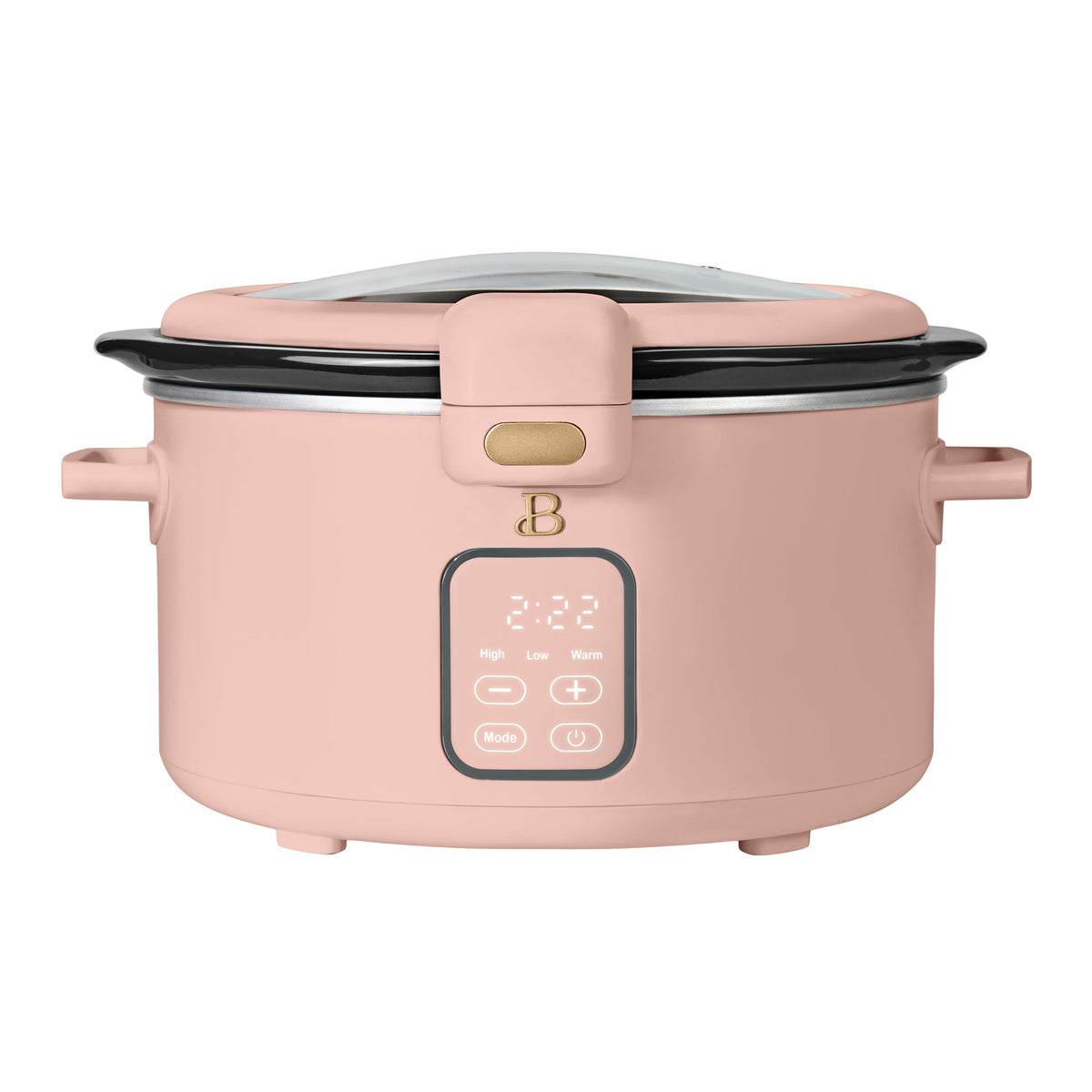 Beautiful 4 Qt Digital Slow Cooker with Hinged Locking Lid, Thyme Green by Drew Barrymore