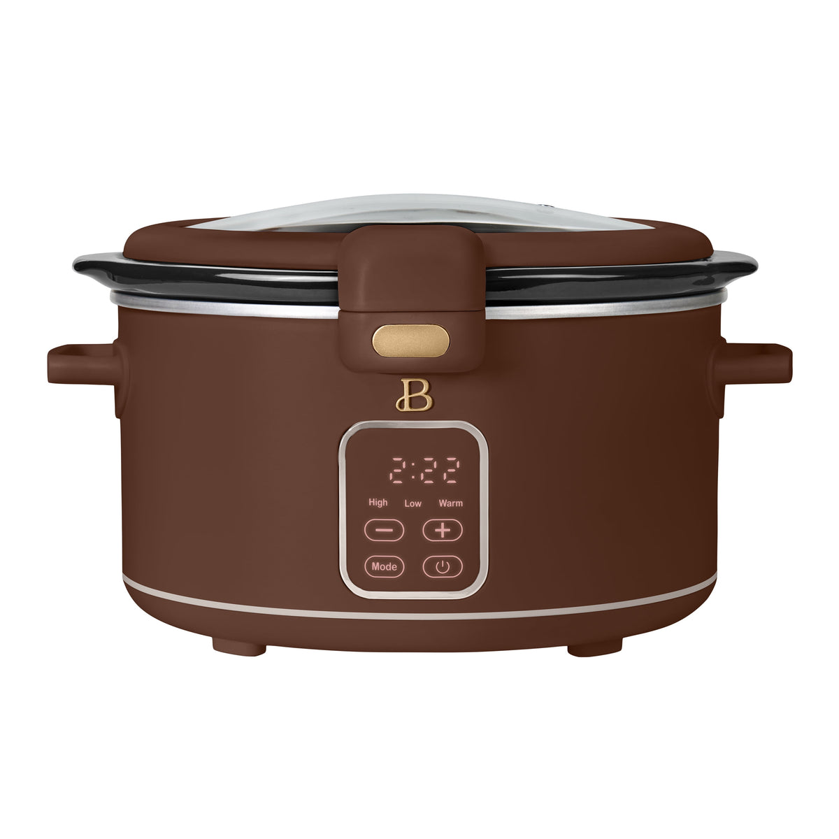 Beautiful 4 Qt Digital Slow Cooker with Hinged Locking Lid, Thyme Green by Drew Barrymore
