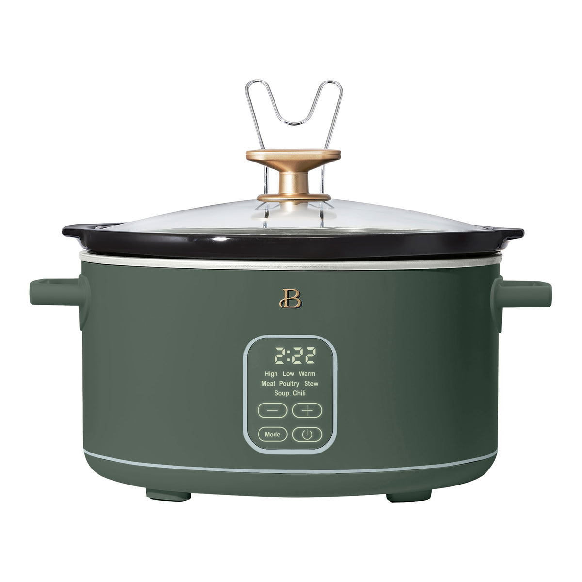 Beautiful 6 Qt Programmable Slow Cooker, Thyme Green by Drew Barrymore