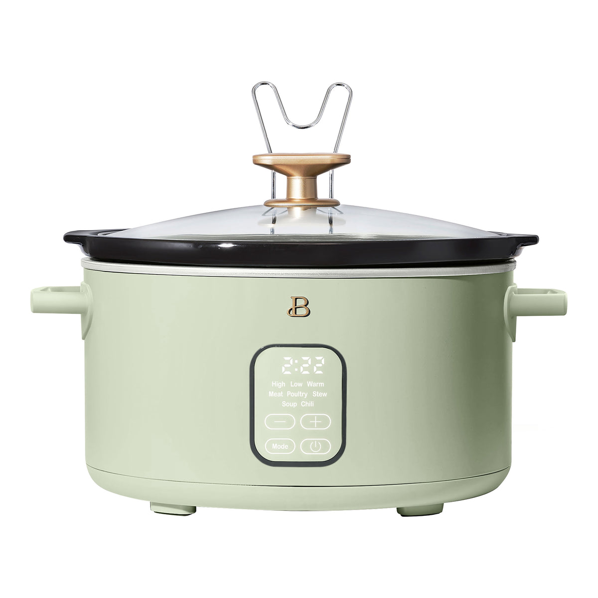 Beautiful 6 Qt Programmable Slow Cooker, Thyme Green by Drew Barrymore