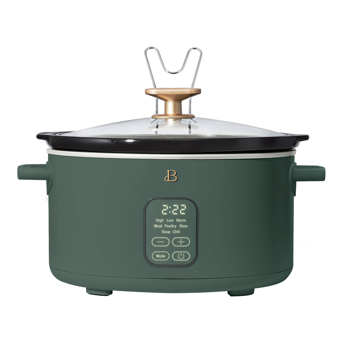 Beautiful 6 Qt Programmable Slow Cooker, Thyme Green by Drew Barrymore
