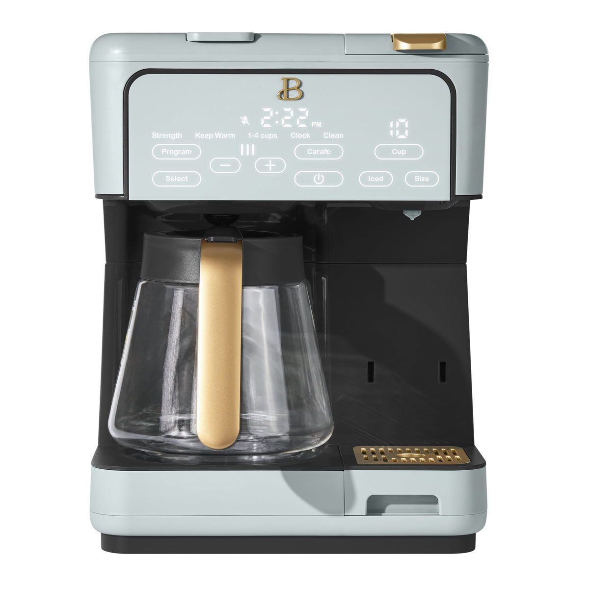 Beautiful by Drew Barrymore Multi-Brew 12-Cup Programmable Drip & Single-Serve Coffee Maker, White Icing