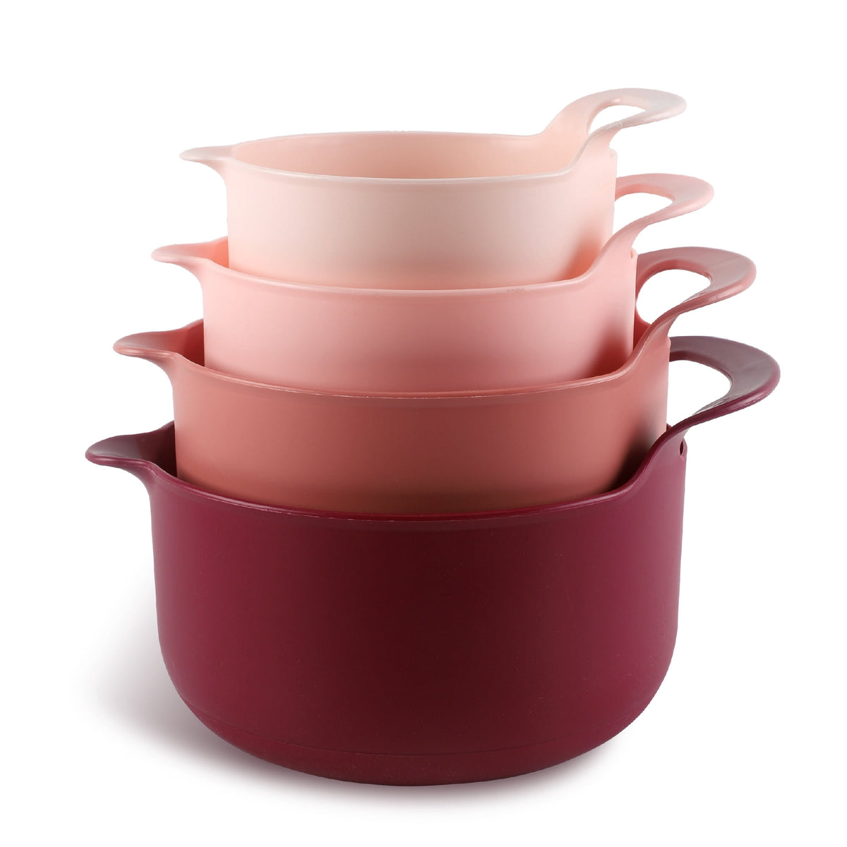 COOK WITH COLOR Mixing Bowls Set, 4-Piece Non-Slip Mixing Bowls with Pour Spouts & Handles, Black Speckled