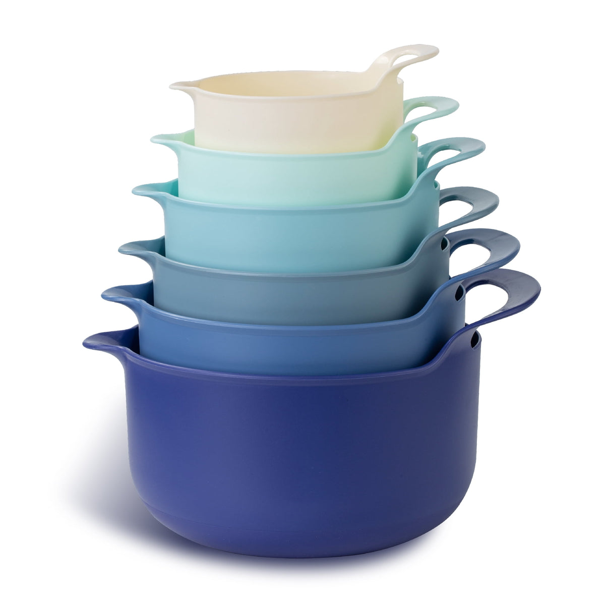 COOK WITH COLOR Mixing Bowls Set, 4-Piece Non-Slip Mixing Bowls with Pour Spouts & Handles, Black Speckled