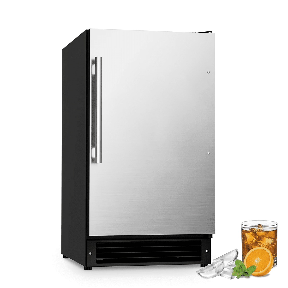 OUTBID 15" Under Counter Ice Maker Drainless, 25 lbs/24H Crescent Ice Machine with 22 lbs Storagefor Home Bar Kitchen Commercial, ETL