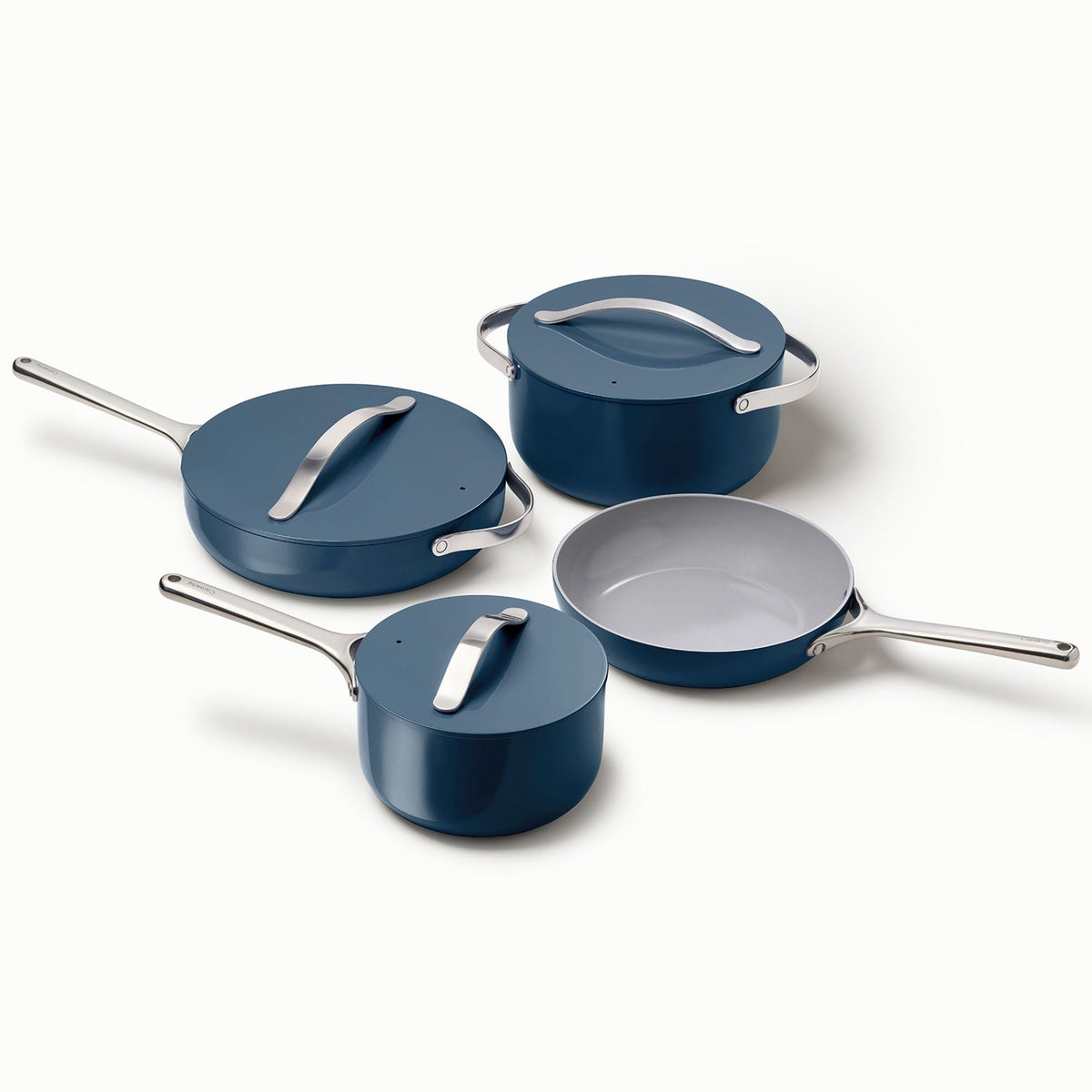 Caraway Ceramic Non-Stick Pots & Pans Cookware Set, 12- Piece, Cream