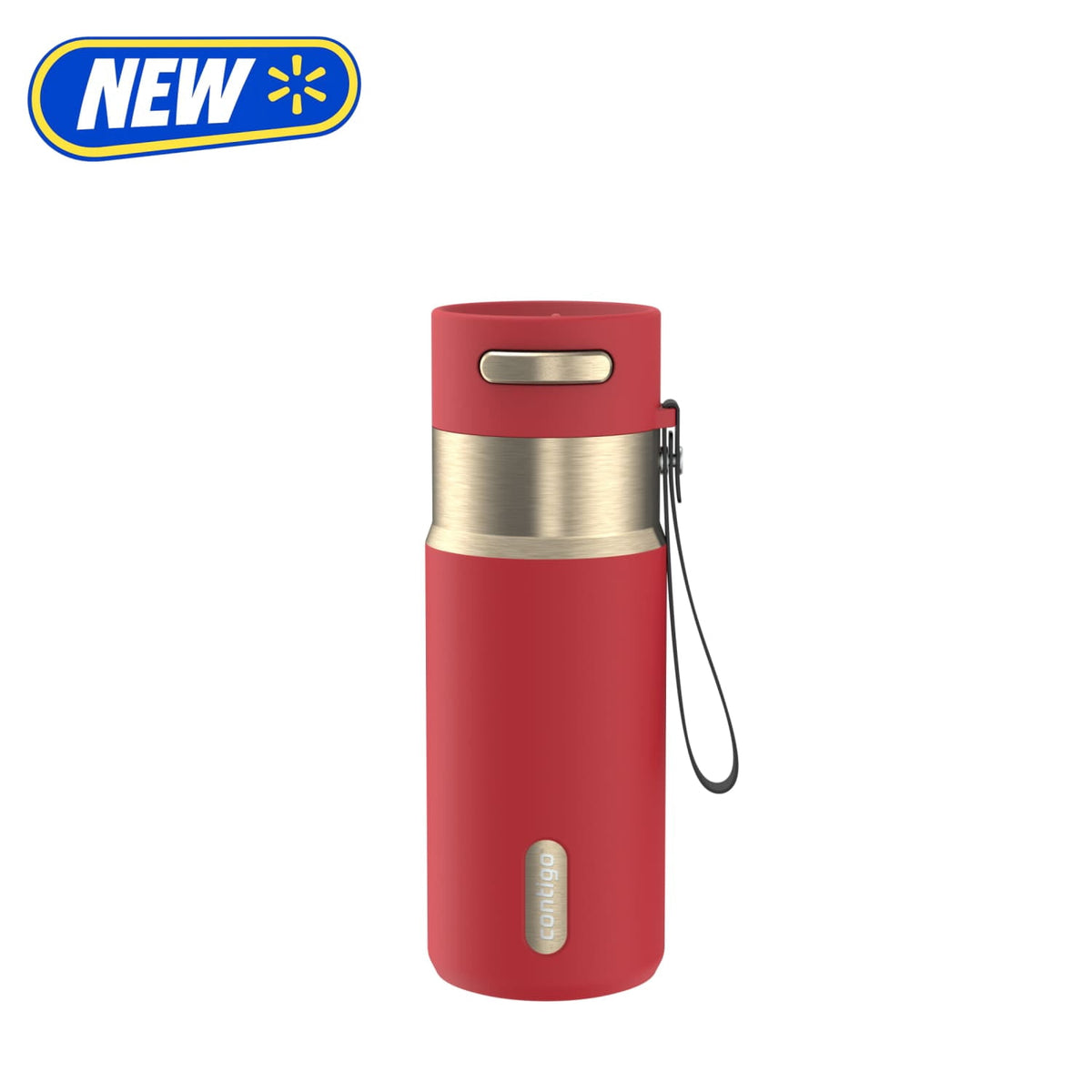 Contigo 16oz AutoSeal Insulated Stainless Steel Water Bottle, Licorice Black/Bronze