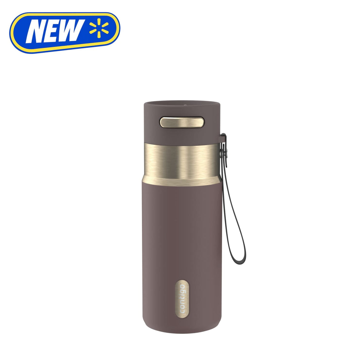 Contigo 16oz AutoSeal Insulated Stainless Steel Water Bottle, Licorice Black/Bronze
