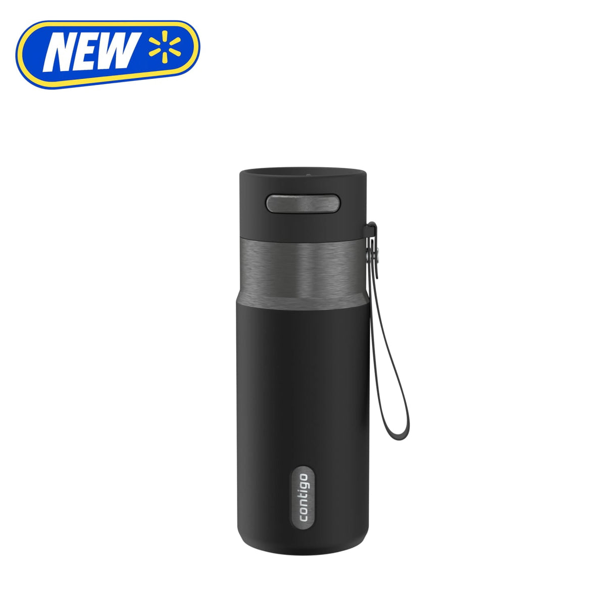 Contigo 16oz AutoSeal Insulated Stainless Steel Water Bottle, Licorice Black/Bronze