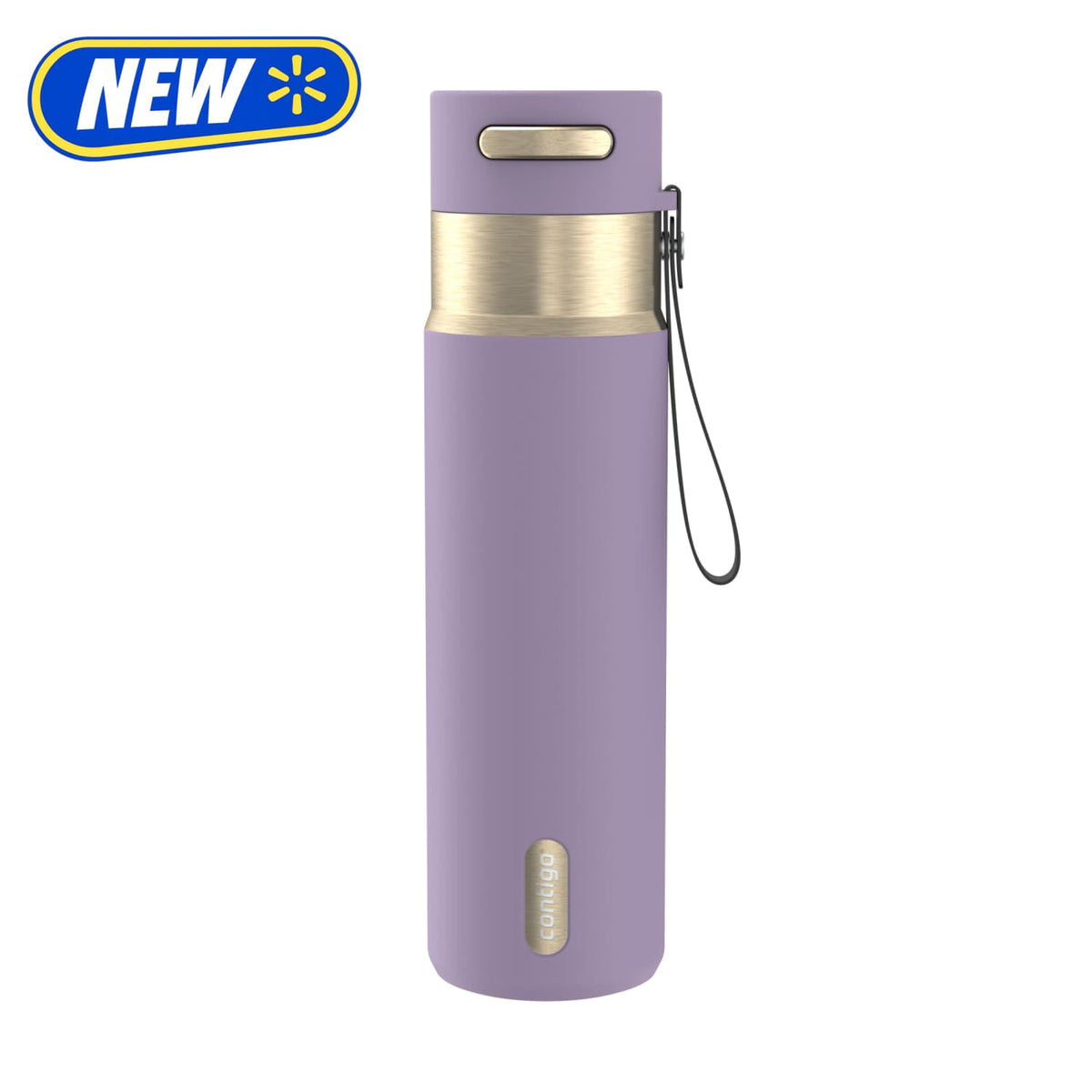 Contigo 24oz AutoSeal Insulated Stainless Steel Water Bottle, Licorice Black/Bronze
