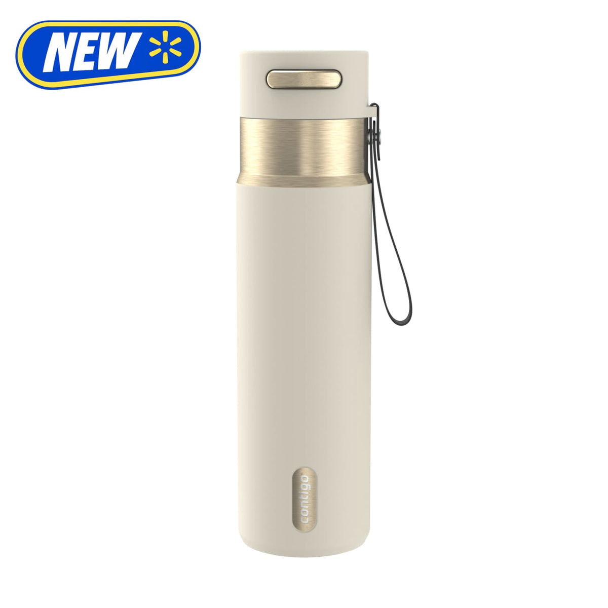 Contigo 24oz AutoSeal Insulated Stainless Steel Water Bottle, Licorice Black/Bronze