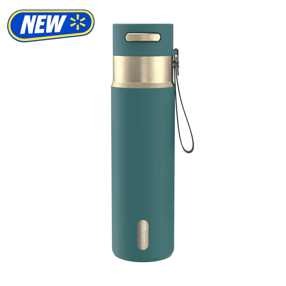 Contigo 24oz AutoSeal Insulated Stainless Steel Water Bottle, Licorice Black/Bronze