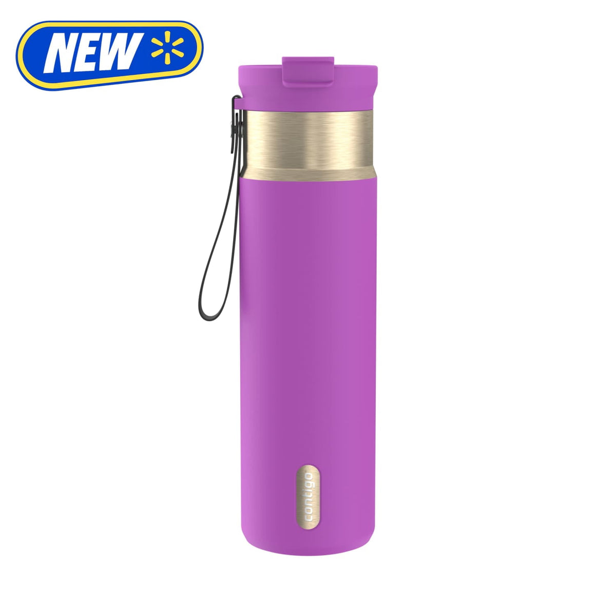 Contigo 24oz DualSip Insulated Stainless Steel Water Bottle with Built-In Straw and Drink Opening, Abyss Blue/Silver