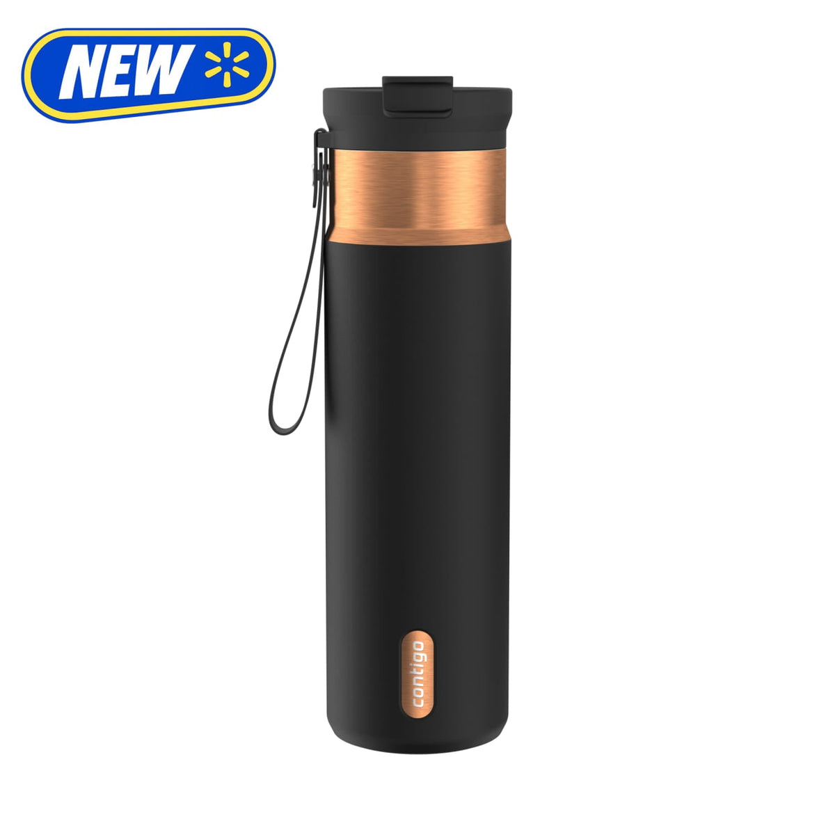 Contigo 24oz DualSip Insulated Stainless Steel Water Bottle with Built-In Straw and Drink Opening, Abyss Blue/Silver